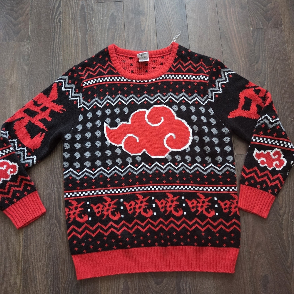 Naruto "Ugly Christmas Sweater" Size XL, Can Be Worn Unisex, EUC
